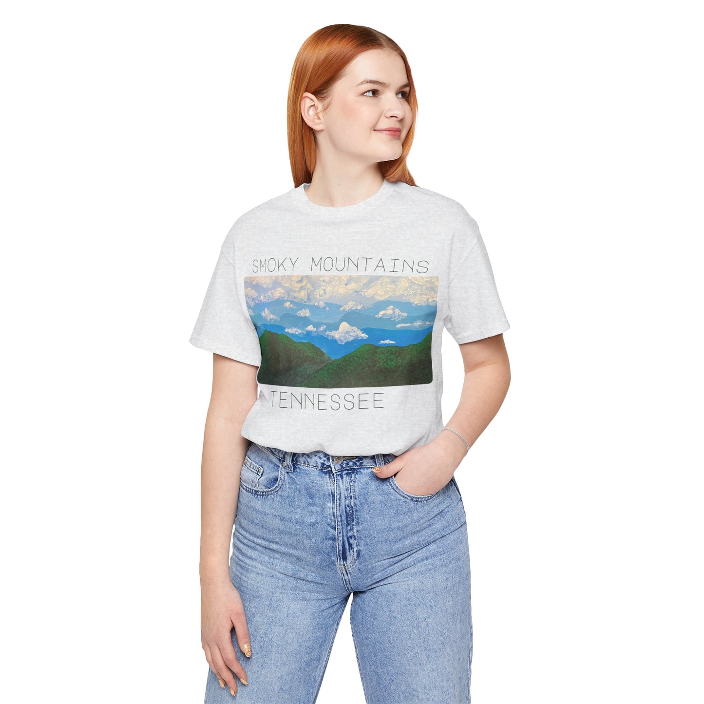 Ash Grey Smoky Mountains Tee - Shirt for Nature Lovers