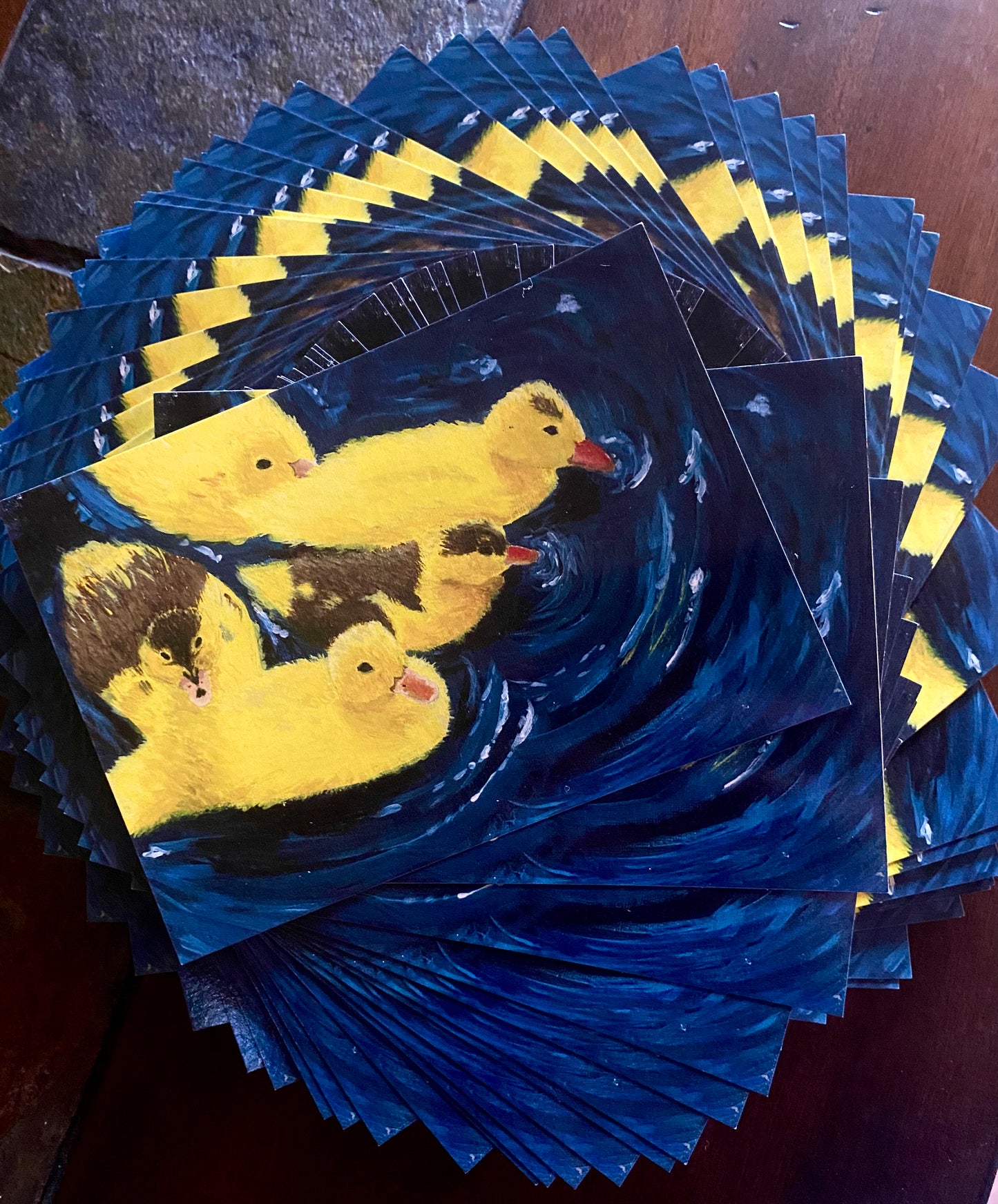 Learning to Swim Duckies Postcard