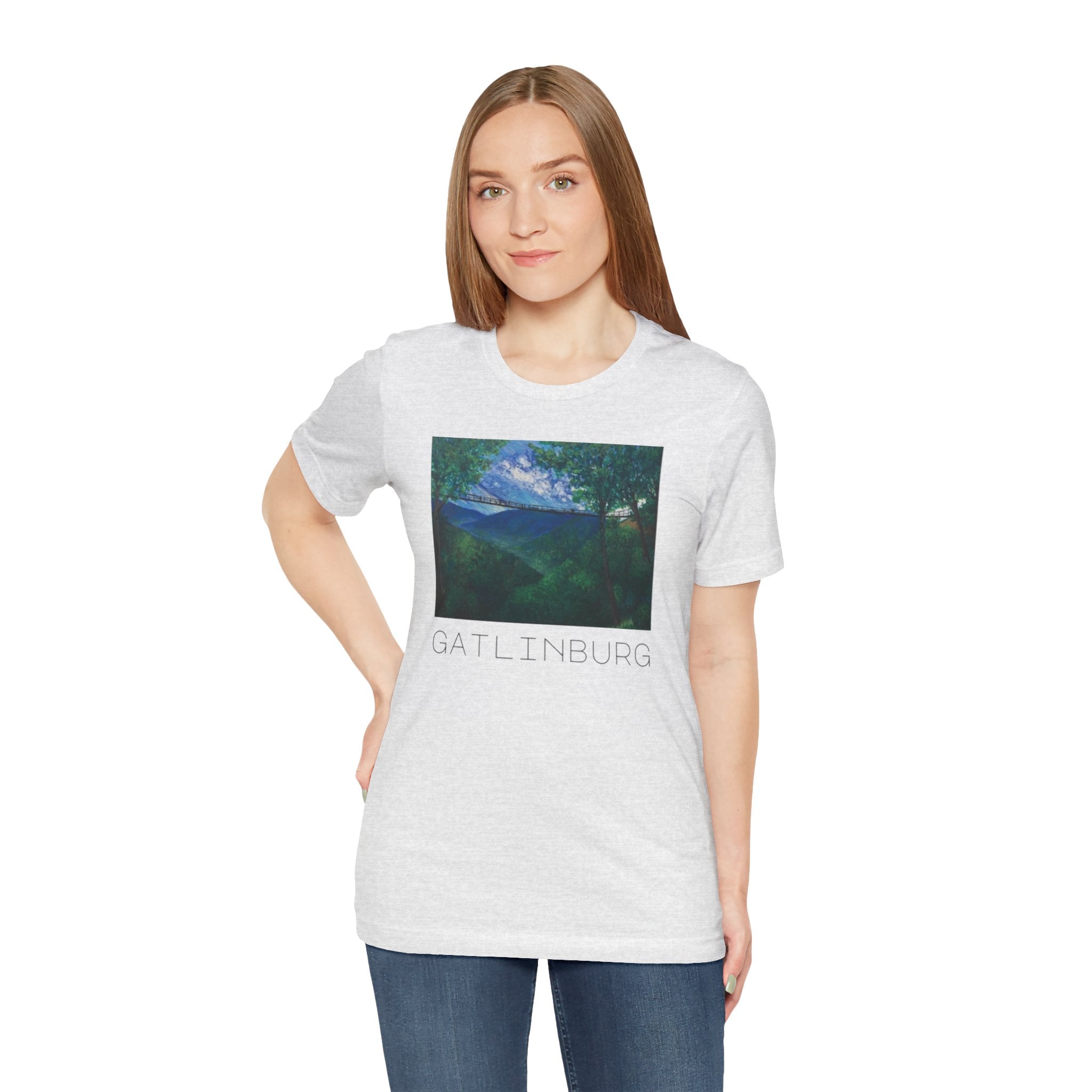 Gatlinburg Nature Art Tee, Unisex Short Sleeve Shirt, Gift for