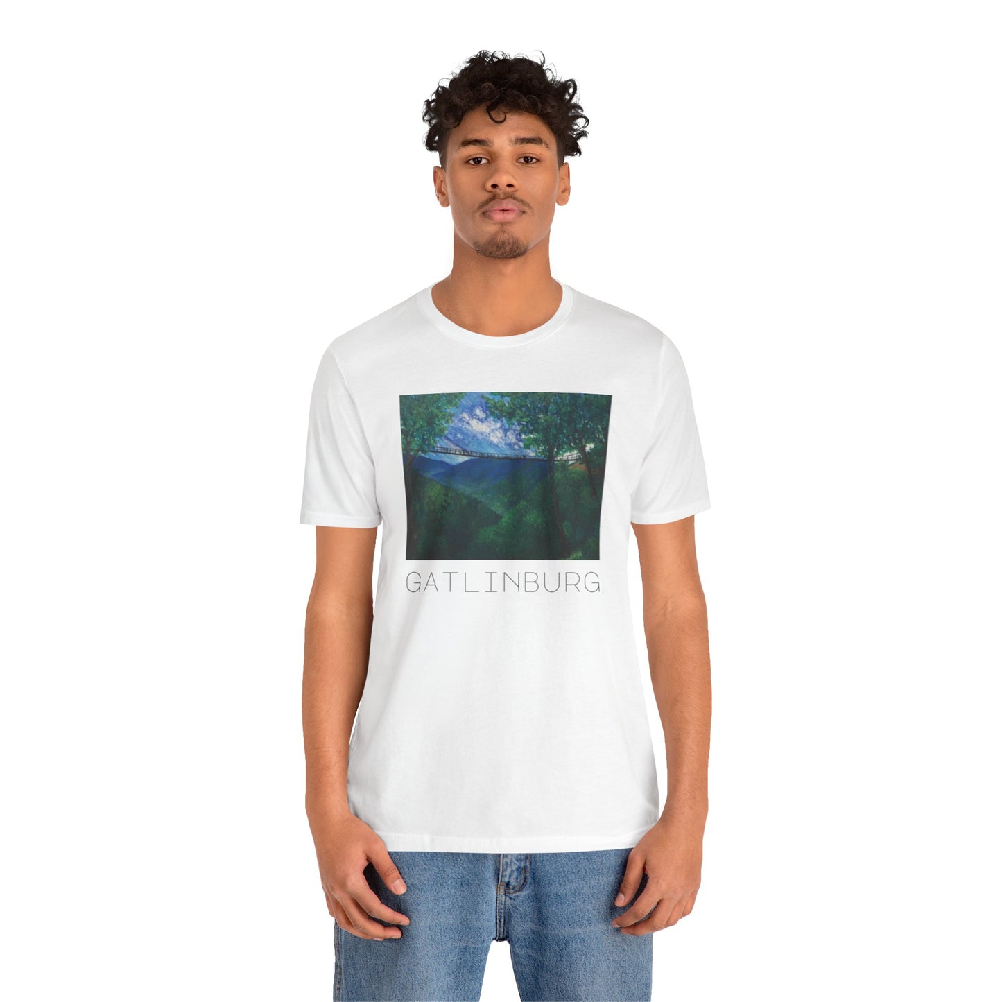 Gatlinburg Nature Art Tee, Unisex Short Sleeve Shirt, Gift for Nature Lovers, Casual Travel Wear, Vacation Souvenir Tee