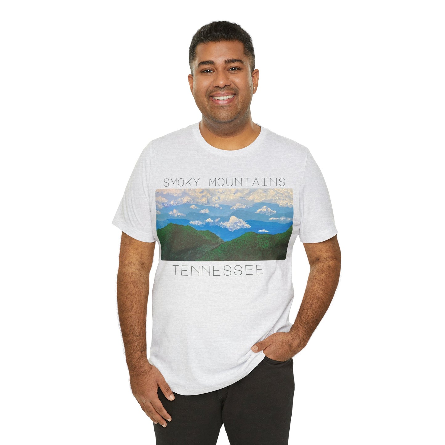 Ash Grey Smoky Mountains Tee - Shirt for Nature Lovers