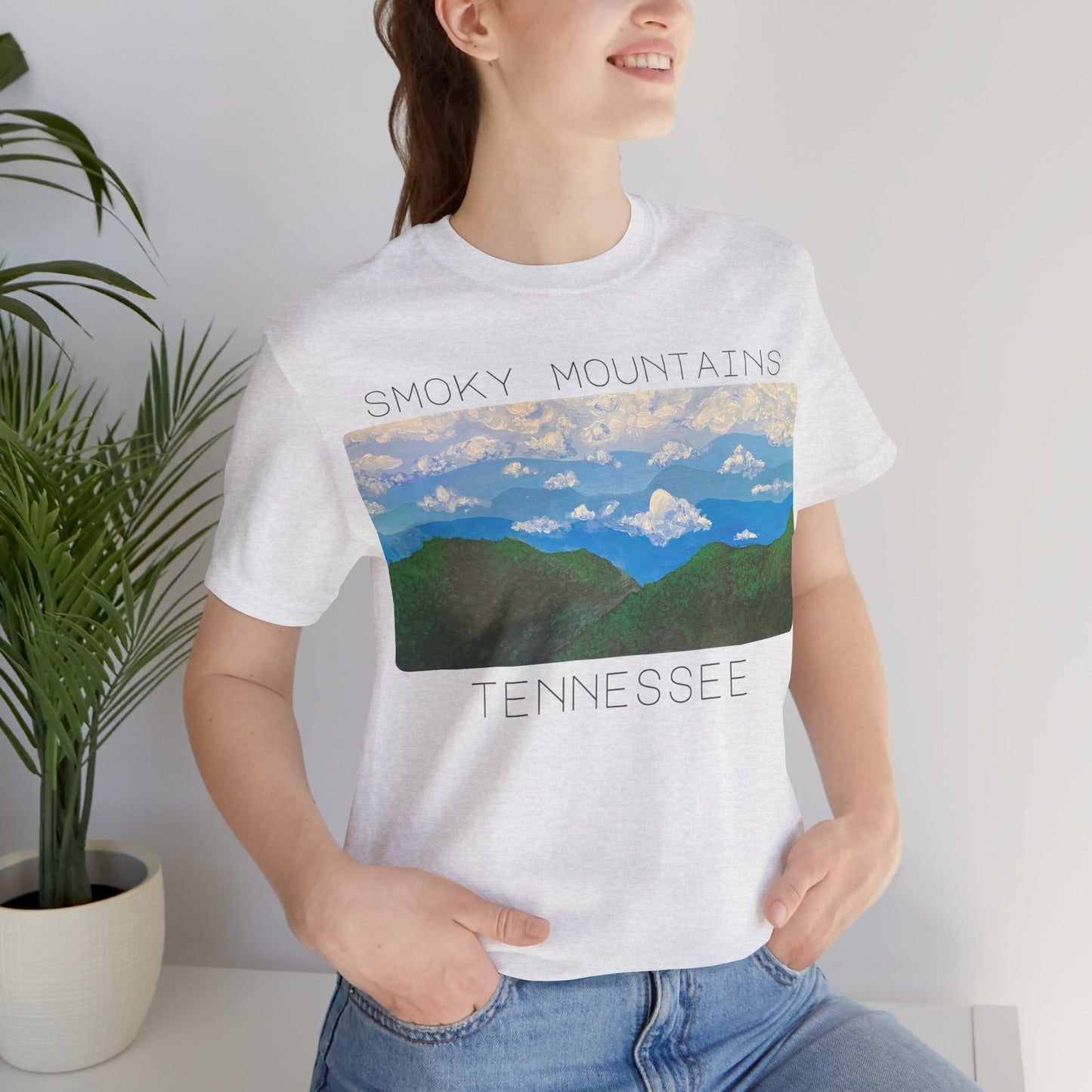 Ash Grey Smoky Mountains Tee - Shirt for Nature Lovers