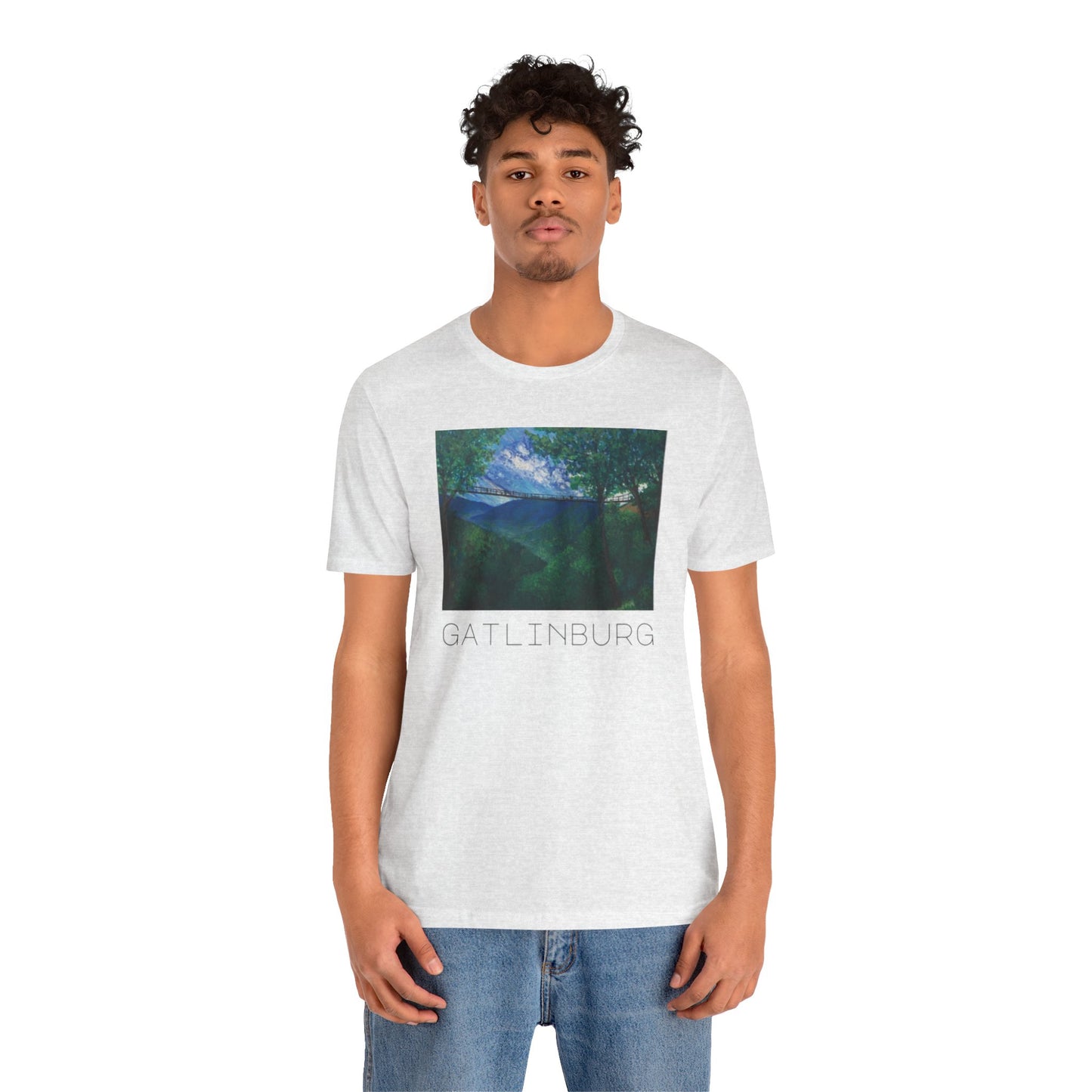 Gatlinburg Nature Art Tee, Unisex Short Sleeve Shirt, Gift for Nature Lovers, Casual Travel Wear, Vacation Souvenir Tee