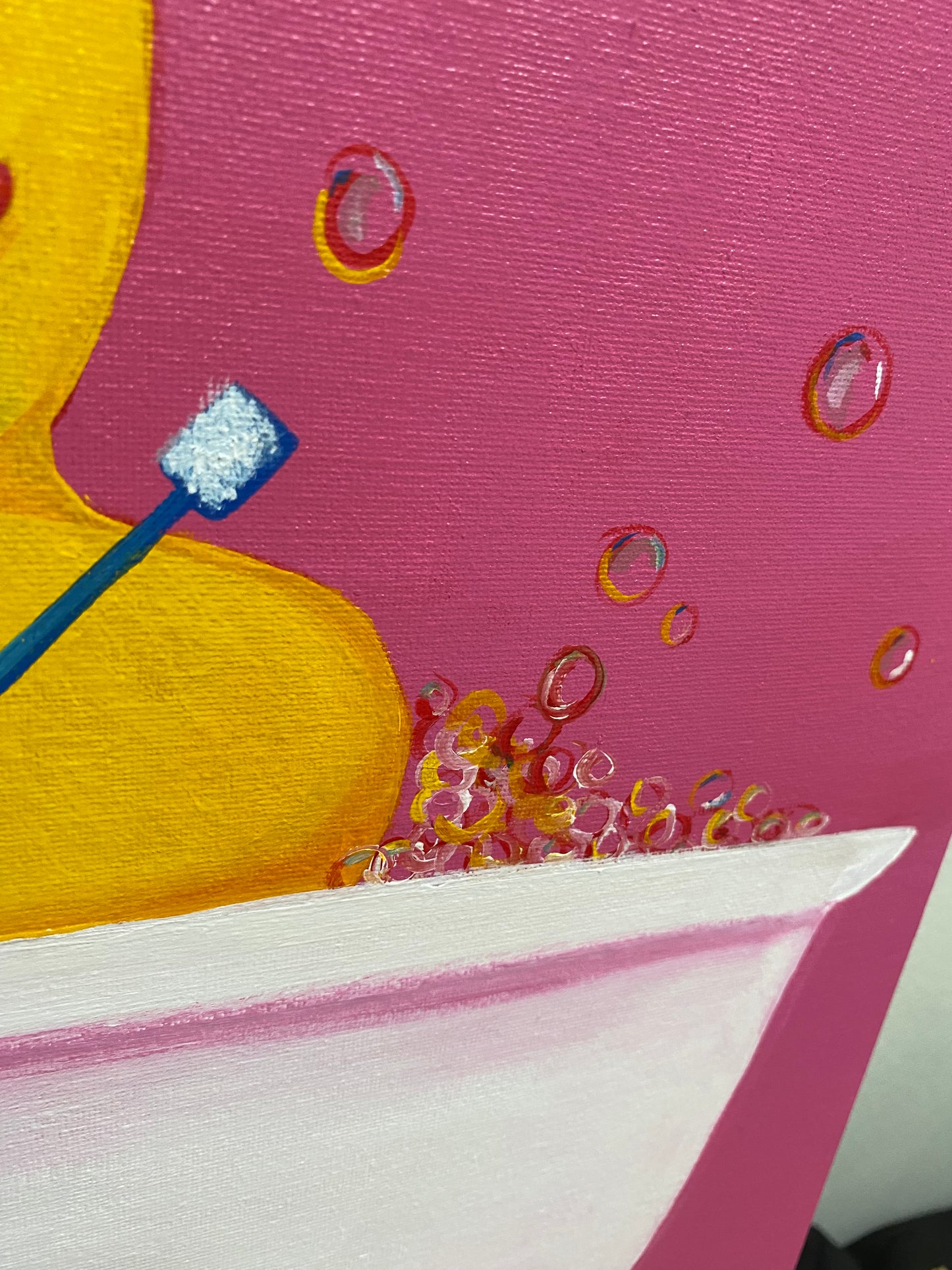 Rubber Duckie at Bath Time - Original Painting