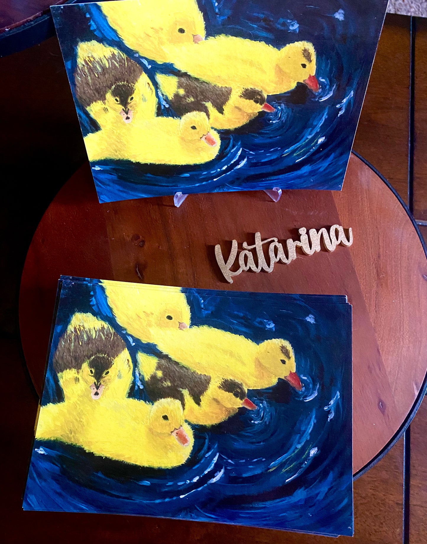 Learning to Swim Duckies Postcard