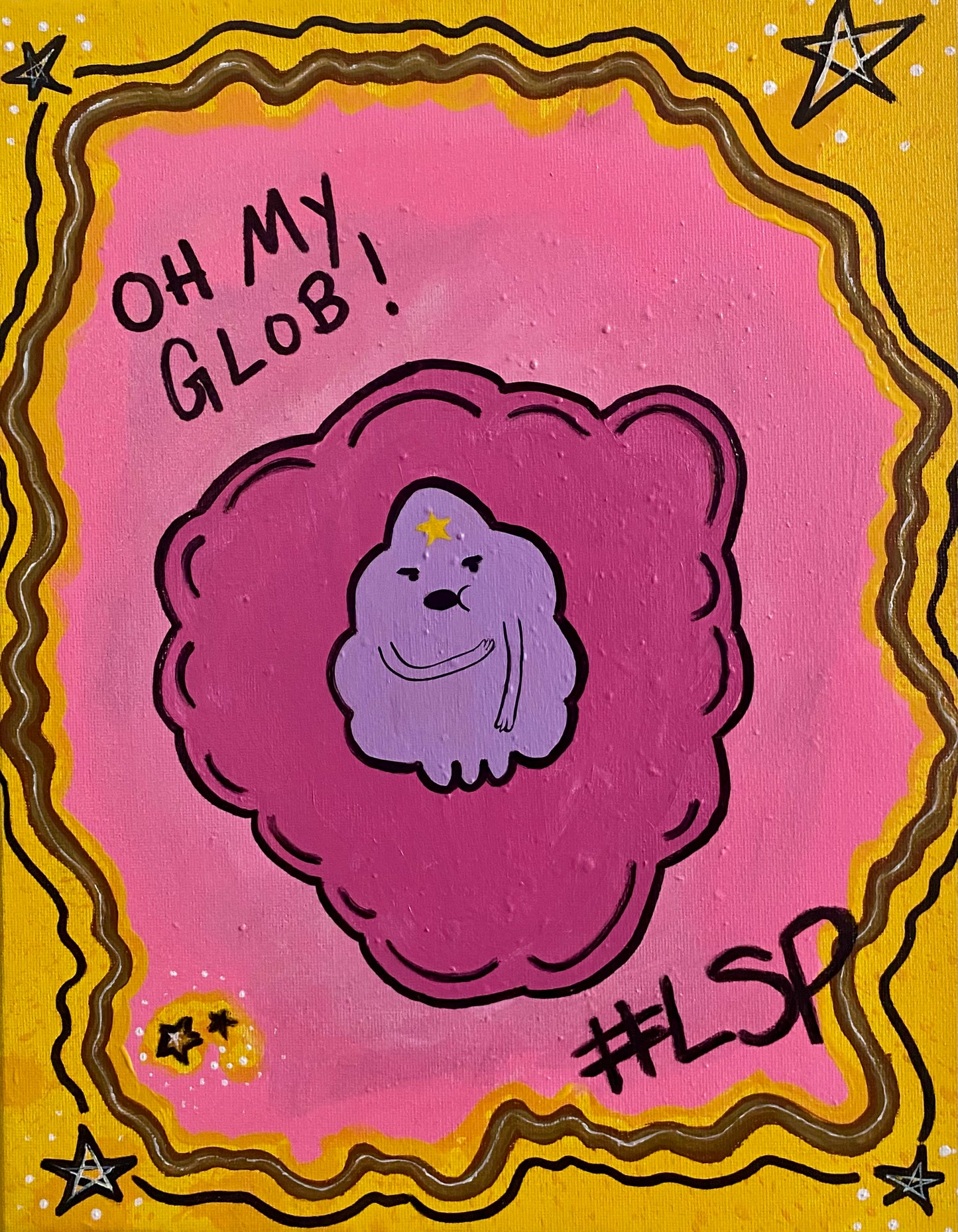 Oh My Glob, it's Lumpy Space Princess -Adventure Time Fan Art Painting